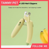 【Local Seller】Pet Nail Clipper Dog Nail Clipper Cat Nail Clipper with Light Anti-Splash LED Electric