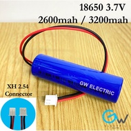 ♝3.7V Li-ion Rechargeable Battery Pack 2600mah 3200mah 18650  Charging Cable For Radio  DVD  Audio Player⚘