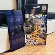 【SUNMAX】Vivo Y12A AG Matte Anti-Blue Frame Black Tempered Glass