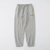 Carhartt ของแท้ Wip Carhartt Jinbiao ตัวอักษรเทอร์รี่ที่กางเกงสำหรับผู้ชายและผู้หญิงคนรักส่วนคานเท้า