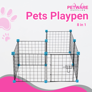 Petware 8855A 8 in 1 Pet Playpen Fence 400x400mmβ DIY Pet Cage / Cat Cage / Rabbit Playpen / Rumah H