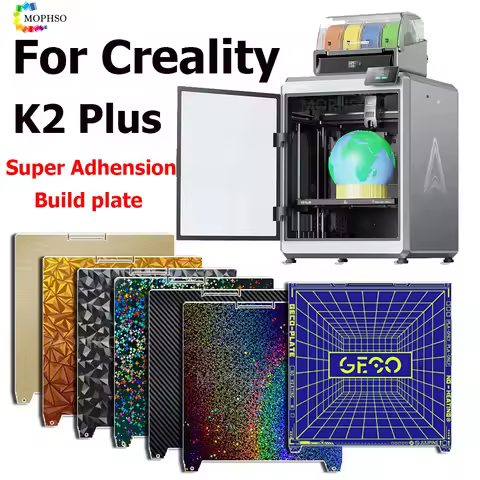 K2 Plus Smooth Build Plate 370x370mm Double Sides Carbon Fiber PET PEO Spring Steel Print Bed for Cr