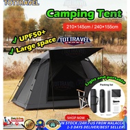 2.4m*2.4m 4-9 Person Fully Automatic Tent Camp Auto Outdoor Tent UV Foldable Khemah Auto Tents Camping Tent Khemah Tidur