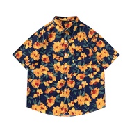 [Summer Limited Time Special Offer] Trendy Floral Short-Sleeved Shirt Men INS Retro Summer Loose Haw