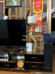 Đèn gỗ nghệ thuật Gỗ Gù Hương Xá Xị - Cao 86cm