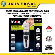 [SG SHOP SELLER] NUSHI RECHARGEABLE PROFESSIONAL HAIR TRIMMER / CLIPPER SET / CORD / CORDLESS / NRT-1028