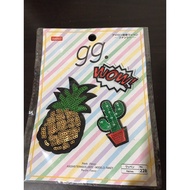 Japan DAISO DAISO~Pineapple Cactus Sequin Patch Patch