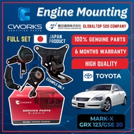 CWORKS JAPAN Toyota Mark X GRX120 GRX123 Lexus IS250 GSE20 2.5 V6 2004-2012 AT Engine Mounting Set (