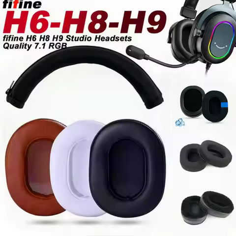 Replacement Earpads Earmuffs Soft Mesh Memory Covers Sponge Protein Ear Pads For Fifine H6 H8 H9 H13