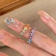 French Monet Garden Ring Women's Niche Fashion Dopamine Caibao Running Princess Ring AD503 #.