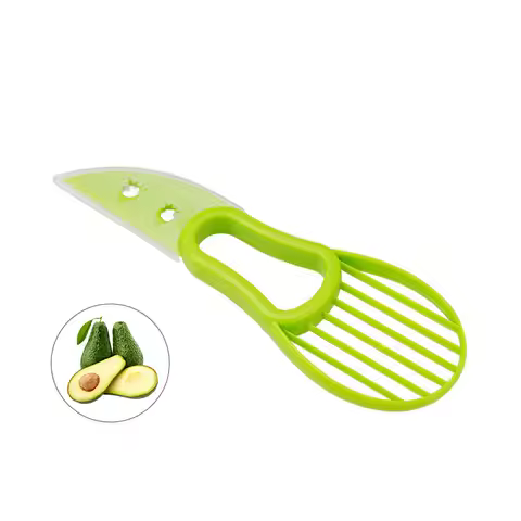 LMETJMA 3 in 1 Avocado Slicer PP Avocado Slicer and Pitter Avocado Peeler Cutter Skinner and Corer F