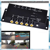 (WJRN) Car 4-Channel Driving Recorder Switcher Control Car Cameras IR Control Switch Combiner Box fo