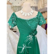 ✗EMERALD GREEN MOTHER DRESS, NINANG GOWN, FORMAL EVENT GOWN