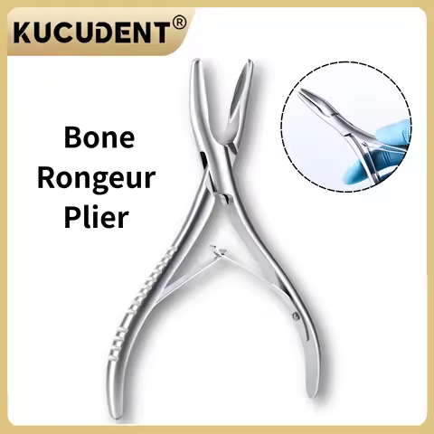 1 PC Dental Curved Bone Rongeur Forceps - Orthodontic Surgical Instrument for Bone Trimming & Dental
