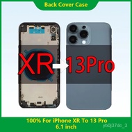 For iPhone XR Housing To 13 Pro DIY Back Cover Case Fully Compatible For iPhone XR Free SIM Tray Sid