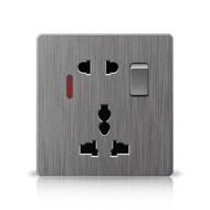 CB certification LEJIA modern lighting wall Grey dimmer switch paint panel 13A universal socket 3 pi