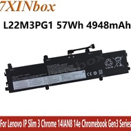 7XINbox L22M3PG1 L22B3PG1 L22C3PG1 11.52V 57Wh 4948mAh Battery For IP Slim 3 Chrome 14IAN8 14e Chrom
