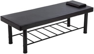 Hkeli Stationary Massage Bed Heavy Duty Metal Massage Table Salon Bed with Storage and Memory Foam L