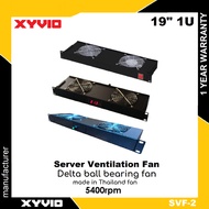 XYVIO 19” 1U Ventilation Fan Server Rack Ball Bearing Fan Server Fan for Server Cabinet Rack Server 