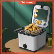 [Chiwanji] Deep Frying Pot Nonstick Coating Electric Deep Fryer Fryer Deep Fryer Pot for Kitchen Countertop Restaurant Chips