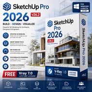 🔥 SketchUp Pro 2026 v26.2 + FREE Vray 7.0 Lifetime For Windows & MacOS 64-Bit