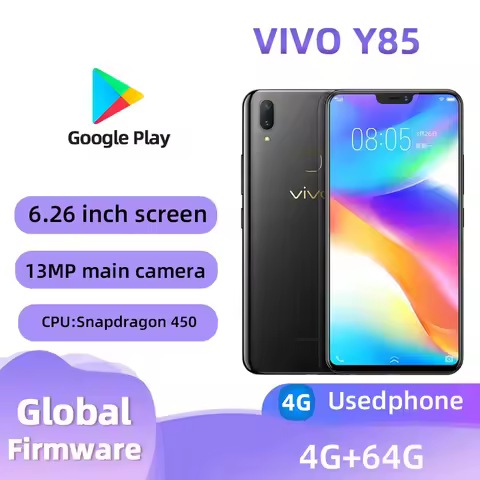 VIVO Y85 4g Smartphone Snapdragon 430 Unlocked 6.26 Inch 4GB RAM 64GB ROM All Colours Android Origin