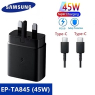 Original Samsung 45W Travel Adaptor 5A Super Fast Charging PD 3.0 Fast Charger USB-Type-C For Note 20 10 10+ S20 Plus S21 S22 Ultra A91 A90 A81 A80 828