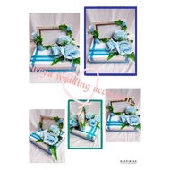 gubahan frame mas kahwin sahaja(bluewhite)