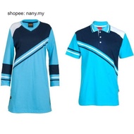 XS-7XL TSHIRT MUSLIMAH COUPLE SET BAJU LABUH COTTON CAPRI BLUE BIRU XCB814 XPL222 (ODEEN)