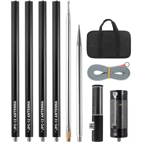 JPC-12 HF Antennas for Ham Radio with Slide Regulator 7MHz-50MHz All Band Hf Vertical Antenna 40m-6m