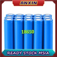 READY STOCK MSIA【Actual Capacity】 Rechargeable Li-Ion 18650 Lithium Battery Flat Top Lithium Li-Ion Charge Battery