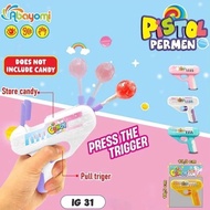 Mainan TEMBAKAN PERMEN  Mainan Baru Candy Gun Kotak Penyimpanan Permen Lollipop Gun IG 31