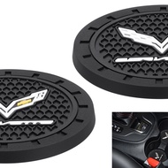 2 PCS Corvette Cup Holder Insert Coaster - Chevrolet Car Anti Slip Cup Mat For Corvette C1 C2 C3 C4 