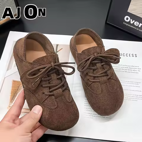 Four Seasons Soft-soled Flat Shoes Female Fall/Winter 2025 Casual Shoes Joker Boken Work Travel Shoe