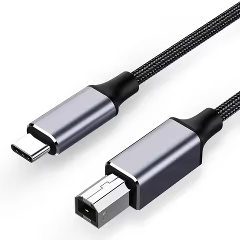 USB Type C to USB B 2.0 Printer Cable High Speed Cable For HP Canon Brother Epson Dell Printer Fax M