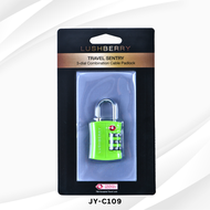LUSHBERRY 3-Dial Combination TSA Certified Padlock Anti-Theft Travel Luggage Lock Padlock Travel Acc