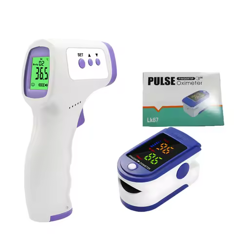 Non-Contact Ear Thermometer & Finger Oximeter Digital Display for Infant & Adult,Accurate Temperatur