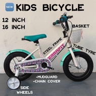 VVM: BASIKAL BUDAK SIZE 12' 16' UMUR 3-7 TUBE TAYAR BAKUL KIDS BICYCLE 12 INCH 16 INCH WITH BASKET T