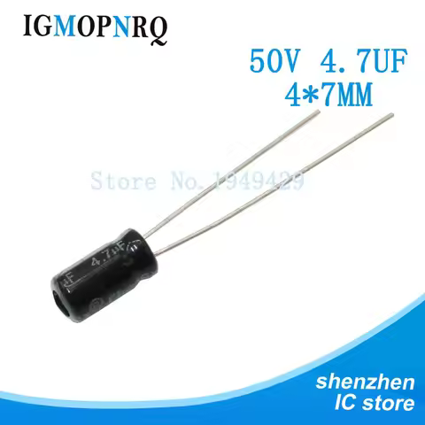 20PCS/LOT 4.7uF 50V 4x7mm Aluminum electrolytic capacitor 50v 4.7uf 4*7 Electrolytic capacitor