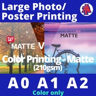 A1 Poster Printing│A0 A1 A2 Printing (Matte)│Large Format Inkjet Color Printing│Matte Poster│Matte P