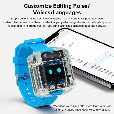 For Xiaozhi AI Smart Voice Watch with OLED Screen Intelligent Dialogue DIY Kit ESP32S3N16R8 Voice De