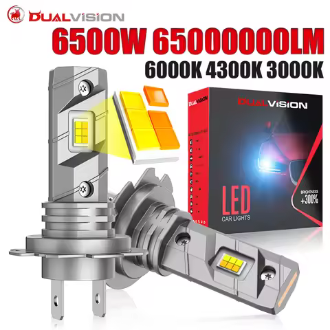 6500W H7 Led Headlight Bulb Ultra Powerful Super White 65000000LM Canbus H7 Car Lamp Error Free H7 T