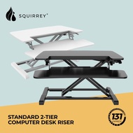 Squirrey 2-Tier Adjustable Desk Riser Standard Version [ 15kg Load Capacity, Detachable Keyboard Tray, Home, Office ]