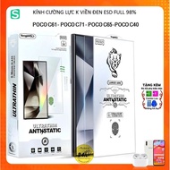 98% FULL Transparent Borderless Tempered Glass For Poco C61 - Poco C71 - Poco C65 - Poco C40