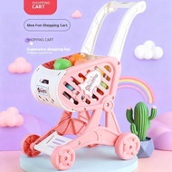 Shopping Cart Toy For Toddlers Push Walk Learning Kids Pretend Play Supermarket Grocery Set H9m7