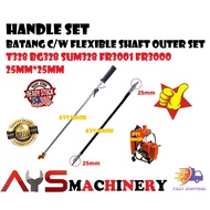 BG328 Handle Set Batang 26mm c/w Flexible Shaft Outer Set 25mm*25mm Mesin Rumput T328 Sum328 FR3001 FR3000 Stihl