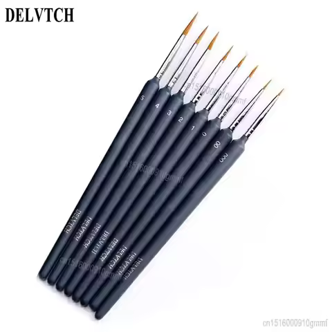 #000 #00 #0 #1 #2 #3 #4 #5 Wolf Hair Art Fineline Pen Painting Brush Fine Line For Artist Acrylic Oi