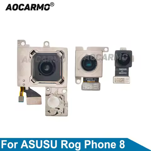 Aocarmo For Asus ROG Phone 8 Pro ROG8 Back Main Camera Telephoto AnWide Rear Set Cameras Flex Cable 