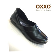 OXXO รองเท้าคัทชู รองเท้าใส่ทำงาน รองเท้านักเรียน ทรงหัวมน  ส้นสูง1นิ้ว วัสดุหนังพียู ส้นพียู ใส่สบาย พื้นนิ่ม น้ำหนักเบา X66031