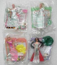 [TK]如圖全新 McDonald's 麥當勞 barbie 天使公主 芭比 一套=4隻